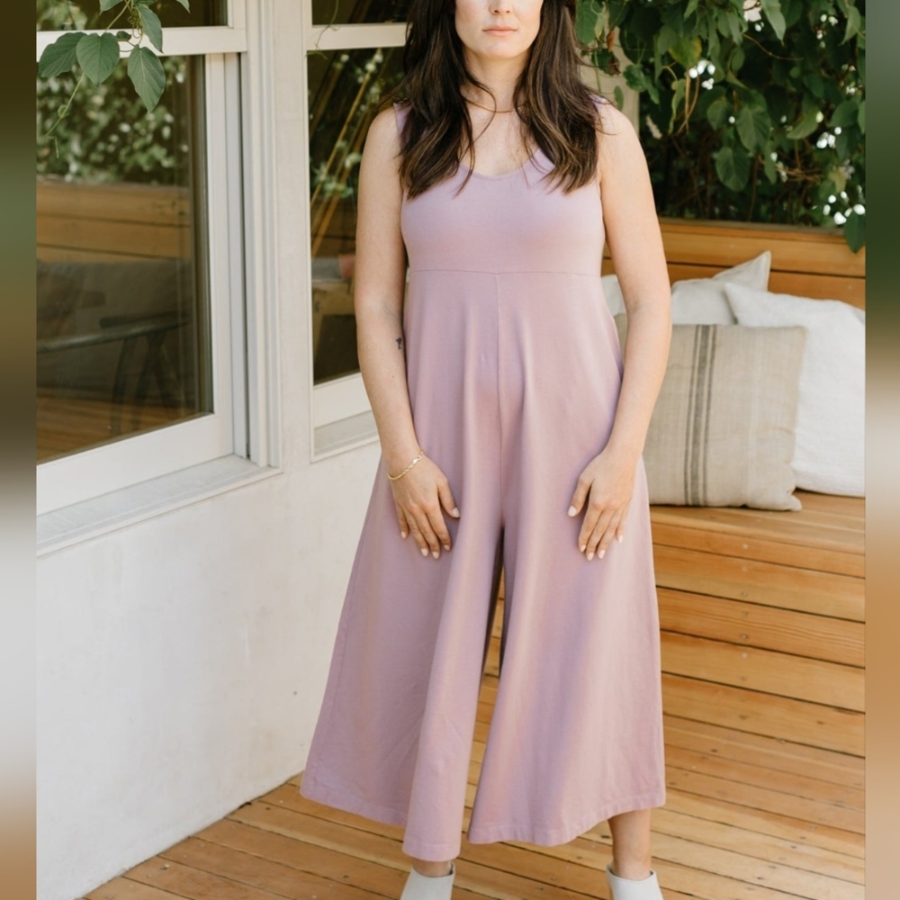 Mien Studios Lakeside Wide Leg Jumpsuit  - Dusty Plum